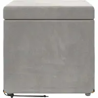 vidaXL Hocker, lichtgrijs, 41 x 41 x 40 cm, fluweel en constructiehout