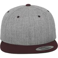 Flexfit Pet grijs gemêleerd / bourgogne