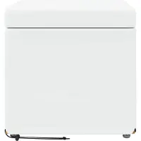 vidaXL Hocker, wit, 41 x 41 x 40 cm, kunstleer en constructiehout
