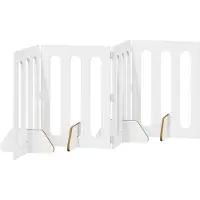 vidaXL Vouwbaar huisdierhek 4 st Hoogglans Wit 201 x 38 x 70 cm