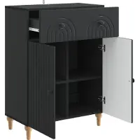 vidaXL Dressoir Zwart 66 x 34,5 x 90 cm Bewerkt hout