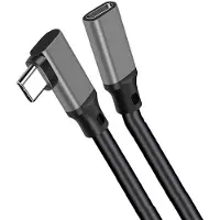 INF Type-C verlengkabel met elleboogontwerp - PQ116 grijs (10 Gbps + 4K + 100 W)