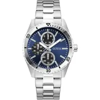 GUESS Analoog horloge ' VELOCITY ' donkerblauw / zilver