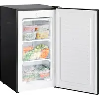 Kitchenbrothers Vriezer - 64L - Compact Tafelmodel - 3 Vrieslades - Diepvrieskast - Vrijstaand - Zwart