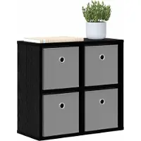 vidaXL Dressoir Zwart Eiken 49,5 x 22 x 47 cm