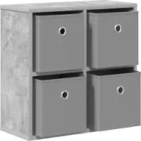 vidaXL Dressoir Beton Grijs 49,5 x 22 x 47 cm
