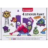 Top 1 Toys Bruynzeel stickerverfset 4 kleuren met 2 sjablonen