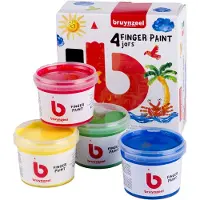 Bruynzeel vingerverfset - waterbasis - 4 levendige kleuren - (4 x 85 ml)