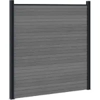 vidaXL Hekset 180 x 186 cm WPC en Aluminium Grijs