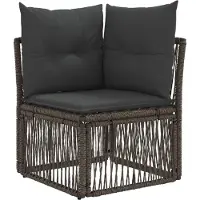 vidaXL Tuinbank Set 9 st Grijs poly rattan