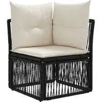vidaXL Tuinbank Set 12 st Zwart poly rattan