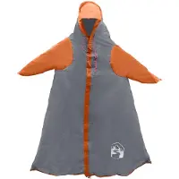 vidaXL 2-in-1 Regen Poncho met Kap Grijs en Oranje 262 x 126 x 130 cm