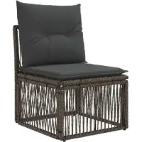 vidaXL Tuinbank Set 13 st Grijs poly rattan