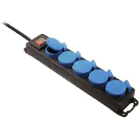 Bachmann verdeelcontactdoos, 5x CEE7/3, IP44, 4,5 meter