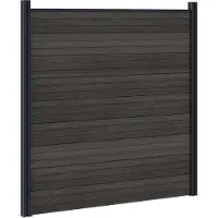 vidaXL Hekset 5 st 872 x 186 cm WPC en Aluminium Zwart