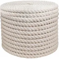 vidaXL Jute Touw 20 Wit 100% Tossa jute