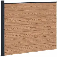 vidaXL Hekpaneel WPC en Aluminium Bruin
