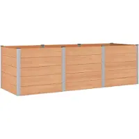 vidaXL Verhoogde plantenbak Bruin 300 x 100 x 91 cm WPC en Aluminium