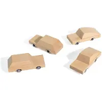Candylab Toys Candycar World - DIY set - 4 voertuigen - Ontwerp je eigen racewagen