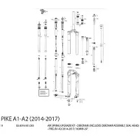 RockShox Zuiger DebonAir Pike (A1-A2 / 2014-2017) 29 '' / 27.5 '' / 26 '' || Maat: Veerweg 150mm 29''