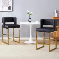 STILVORA Barkrukken, set van 2, in Scandinavische stijl. Keukenstoel met een modern, vierkant ontwerp, eetstoel met zilverkleurige metalen poten. Beschikbaar in verschillende kleuren.