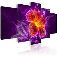 Karo-art Schilderij - Esoterische bloem, 5luik
