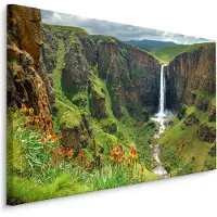 Karo-art Schilderij - Prachtige waterval in de natuur, premium print