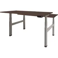 Schaffenburg Dextro Plus Duo Zit-sta-bureau Rechthoekig Eiken H-Frame 1.200 (B) x 800 (D) x 645 (H) mm Melamine