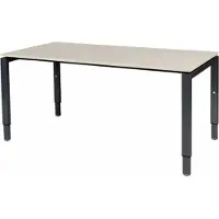 Schaffenburg Verstelbaar Bureau - Domino 160x80 Eiken - zwart frame