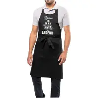 Kariban Naamcadeau - The man the Myth the Legend - Keukenschort - BBQ schort - verjaardag - vaderdag - zwart - Rick