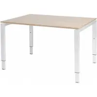 Schaffenburg Verstelbaar Bureau - Domino 120x90 Havana Kersen - wit frame