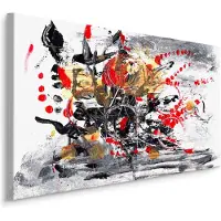 Karo-art Schilderij - Veelkleurige abstractie, Multikleur, premium print