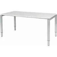Schaffenburg Verstelbaar Bureau - Domino 160x90 wit - alu frame
