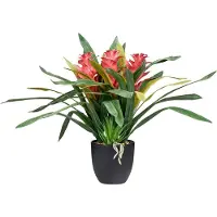 Beliani GUZMANIA ATILLA - Kunstplant - Groen - Synthetisch materiaal