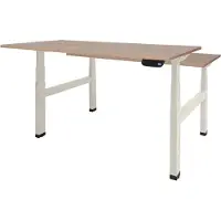 Schaffenburg Dextro Plus Duo Zit-sta-bureau Rechthoekig Kersen H-Frame 1.200 (B) x 800 (D) x 645 (H) mm Melamine