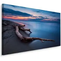 Karo-art Schilderij - Natuurlijk zee landschap , Wanddecoratie , Premium print