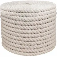 vidaXL Jute Touw 16 mm Wit 100% Tossa jute
