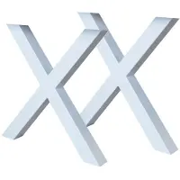Dimehouse Frame X | metaal wit 8x70x72 cm tafelbladen en -poten | NADUVI
