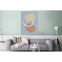 PosterMonkey Poster Vormen - Blauw - Pastel - Ruitjes - Abstract - 90x120 cm