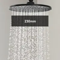CECIPA MAX Regendouchekop - Ø 23 cm - Douchekop - Regendouche - Hoge druk Hoofddouche - Waterbesparende - Roestvrij Staal - Wellness - Spa - Zwart