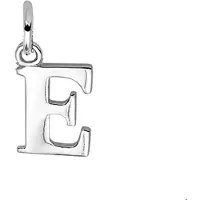 The Jewelry Collection Zilver Gerhodineerde Hanger letter E 1319075