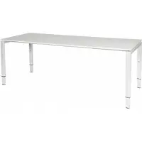 Schaffenburg Verstelbaar Bureau - Domino 200x80 grijs - wit frame