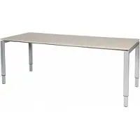 Schaffenburg Verstelbaar Bureau - Domino 200x80 Eiken - alu frame