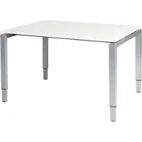 Schaffenburg Verstelbaar Bureau - Domino 120x90 wit - alu frame