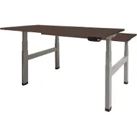 Schaffenburg Dextro Plus Duo Zit-sta-bureau Rechthoekig Eiken H-Frame 1.600 (B) x 800 (D) x 645 (H) mm Melamine