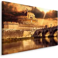 Karo-art Schilderij - Prachtig zicht op het oude Rome, Italië, Premium Print