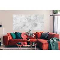 PosterMonkey Poster Marmer - Steen - Wit - Luxe - Marmerlook - 160x80 cm