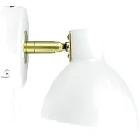 Dyberg Larsen Wandlampe , Lilje, Wit, Woonkamer, Metaal, Designer