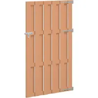 vidaXL Tuinpoort 100 x 180 cm WPC en Aluminium Bruin