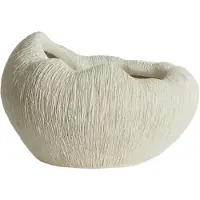 Light & Living Vaas Denisa - Crème - 34x28x21cm - Kunststof - Modern - Bloemenvaas - Woondecoratie - Decoratieve vaas voor woonkamer of slaapkamer